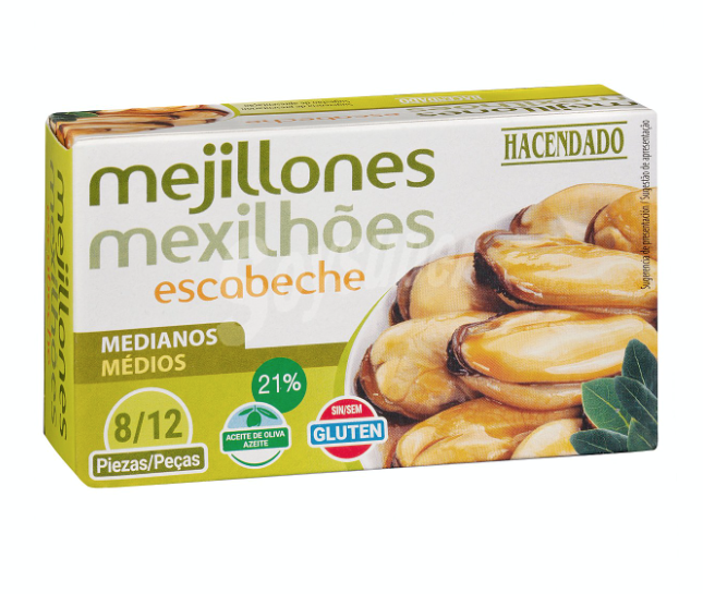 Rabanitos con mejillones en lata y arroz tres delicias.